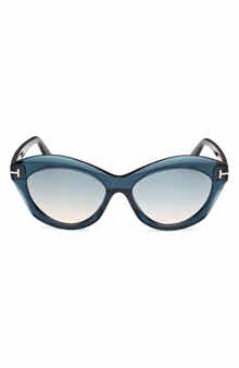 TOM FORD 55mm Gradient Oval Sunglasses