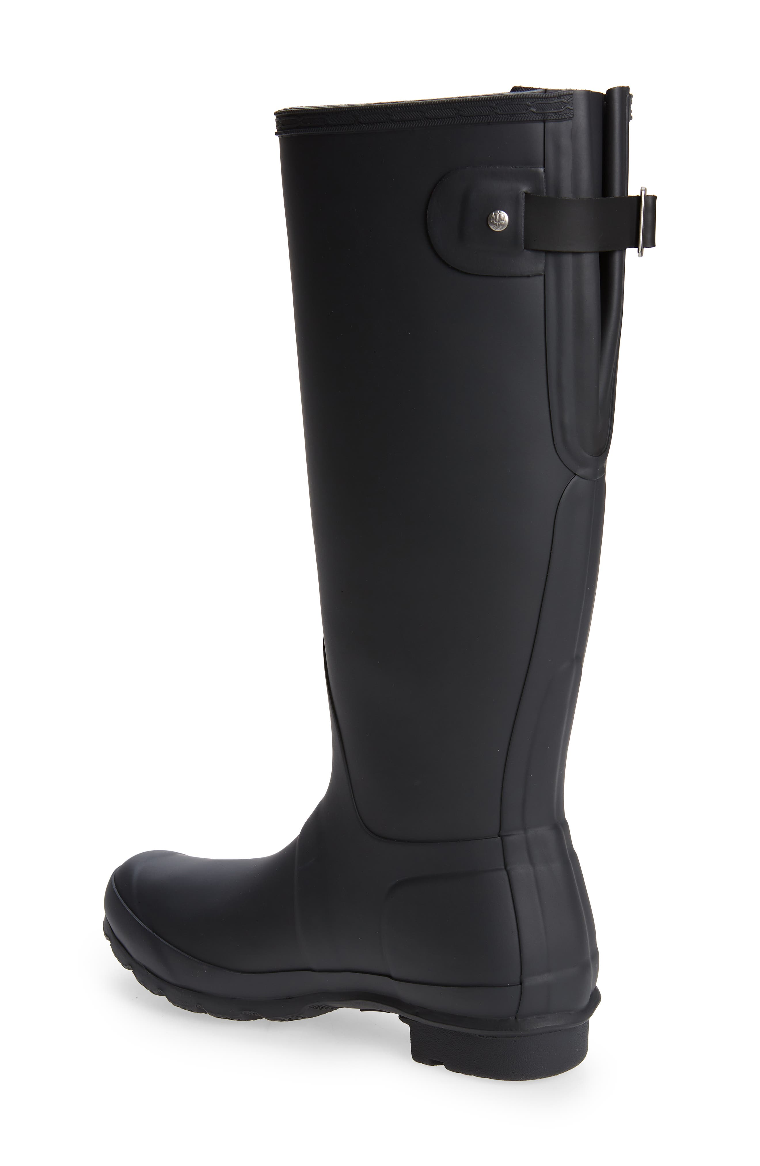 Hunter Original Tall Waterproof Rain Boot, Alternate, color, Black/ Black Ice