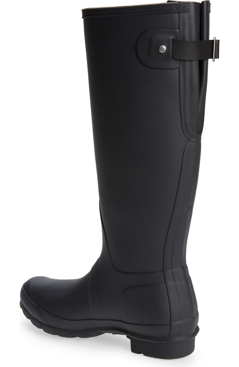 Hunter Original Tall Waterproof Rain Boot, Alternate, color, Black/ Black Ice