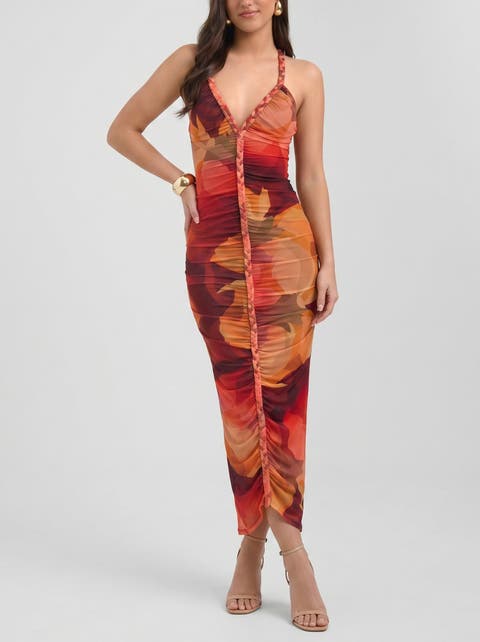 Thalassa Printed Mesh Dress
