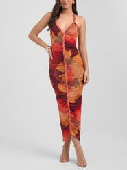 RACHEL Rachel Roy Thalassa Printed Mesh Dress