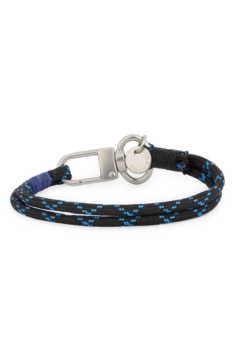 Caputo & Co. Men's Tracer Stripe Paracord Bracelet, Main, color, Blue