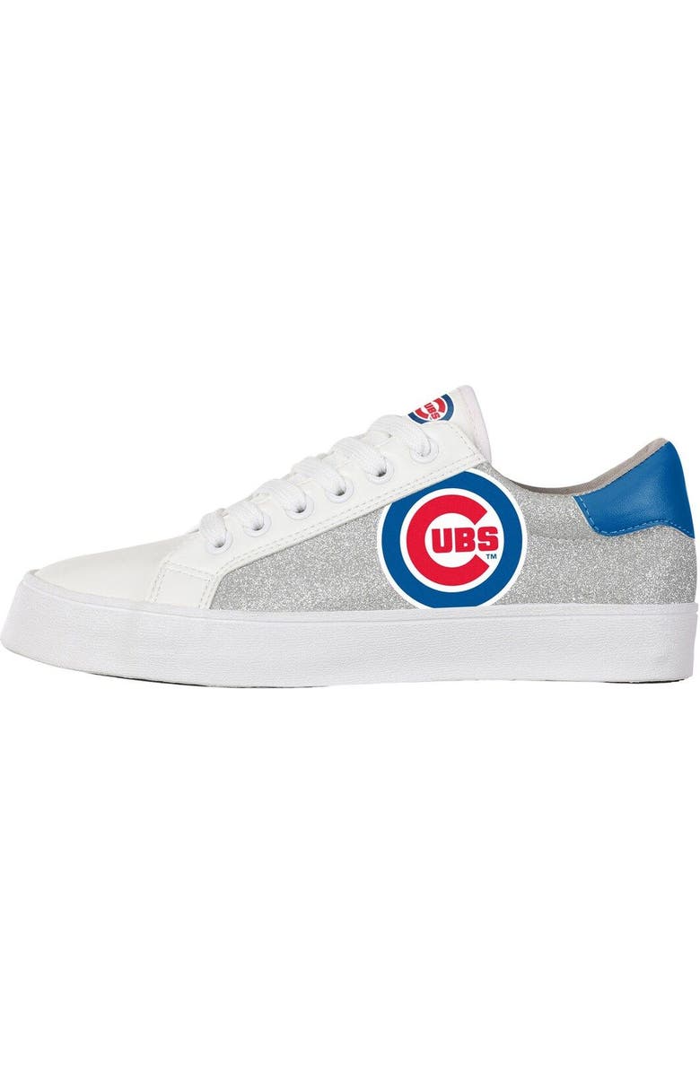 FOCO Women's FOCO Chicago Cubs Glitter Sneakers, Alternate, color,