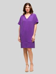 24seven Comfort Apparel Womens Ribbed Knit V Neck Short Dolman Sleeve