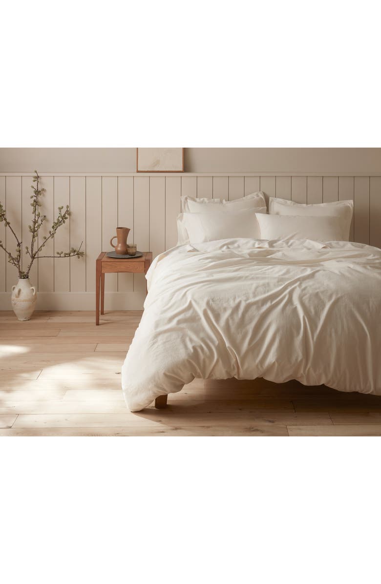 Coyuchi Cloud Soft Organic Cotton Sateen Sham, Alternate, color, Undyed