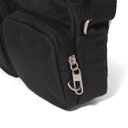 Baggallini Securtex Anti-theft Treasure Crossbody Bag In Black