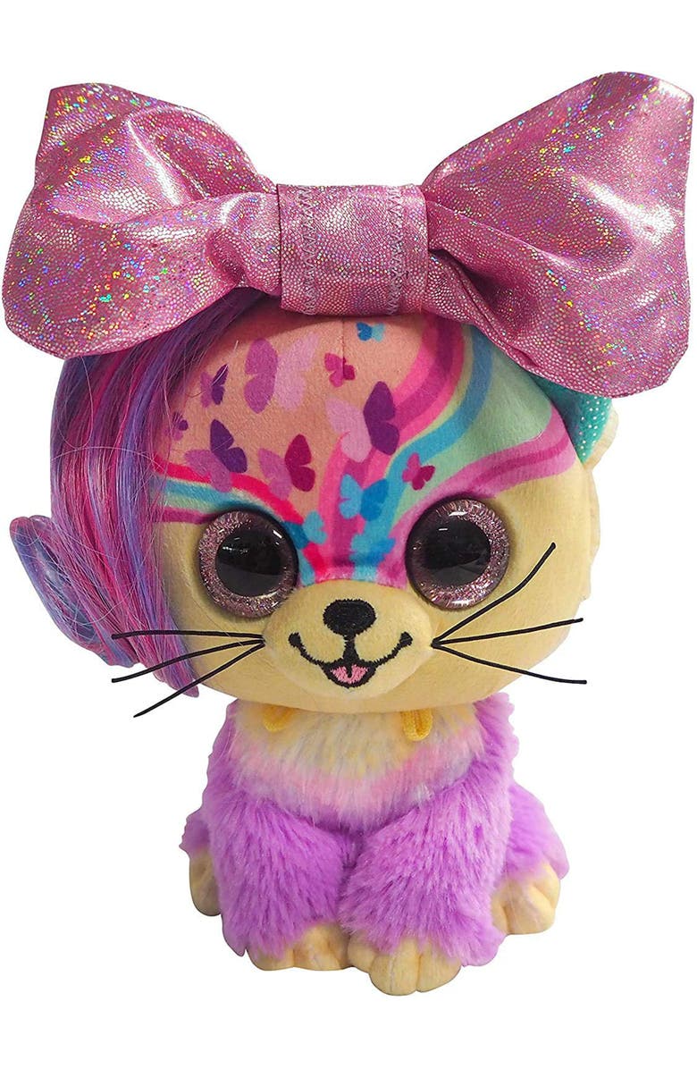 Little Bow Pets 9 Inch Plush Butterfly Bow Pet Cat, Main, color, Multicolored