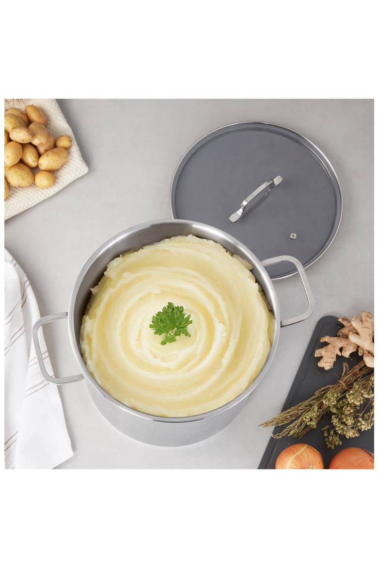 Dina Helix Stainless Steel Stock Pot, Alternate, color, SILVER