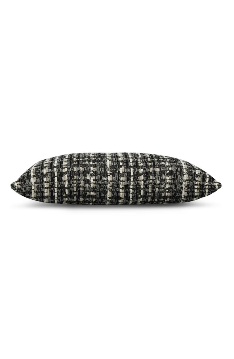 Elaine Smith Channel Indoor & Outdoor Woven Accent Pillow, Alternate, color, Noir