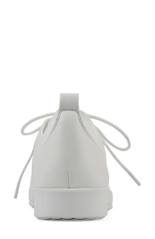 White Mountain Footwear Upscale Knit Sneaker In White Fabric