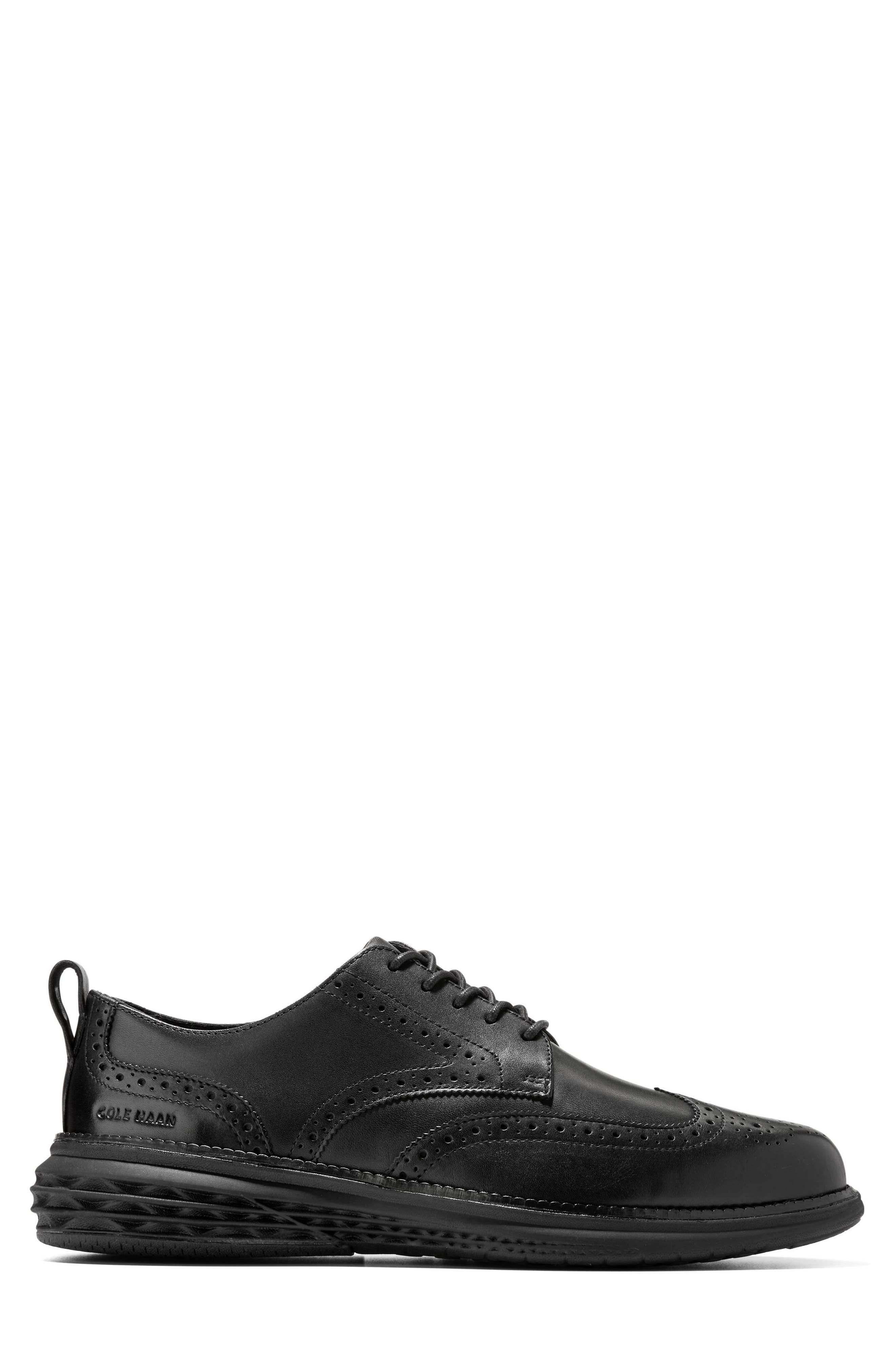 Grand Hurrion Wingtip Derby, Alternate, color, BLACK / BLACK