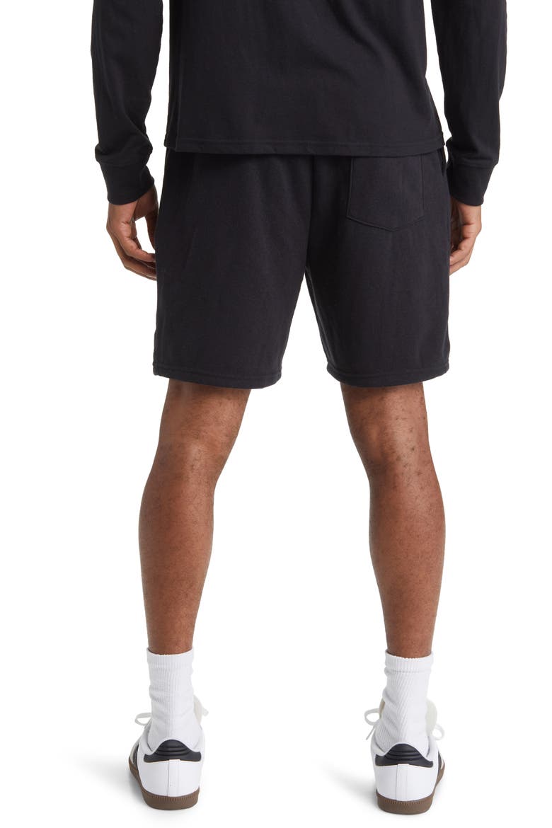 Garrett Drawstring Fleece Shorts, Alternate, color, BLACK