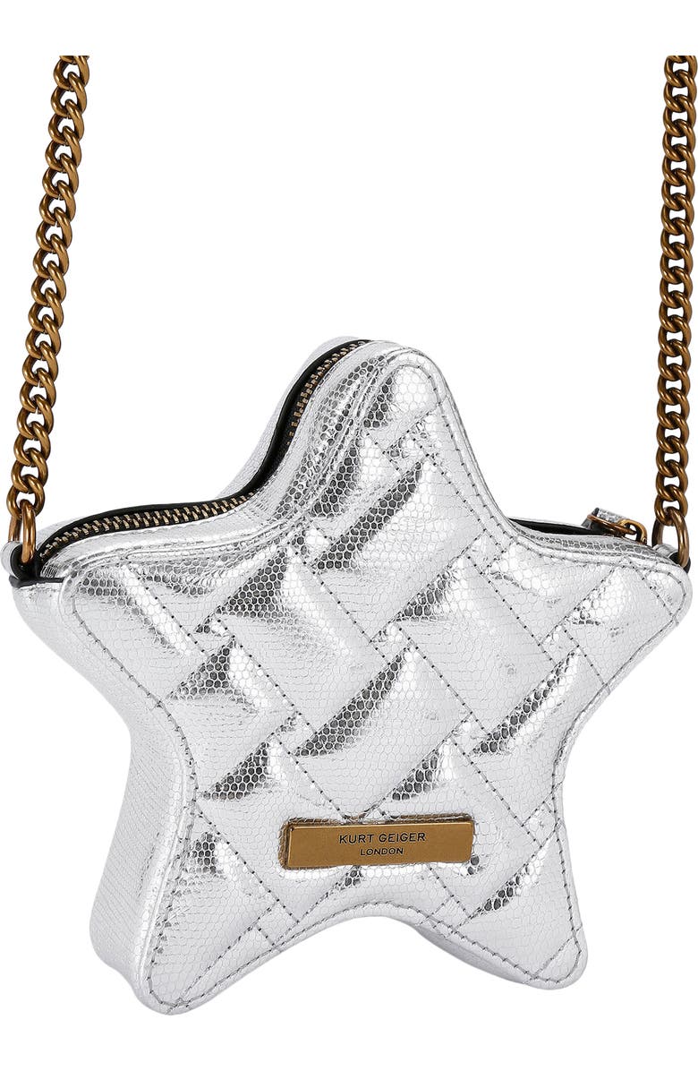 Kurt Geiger London Kensington Star Quilted Leather Crossbody Bag, Alternate, color,