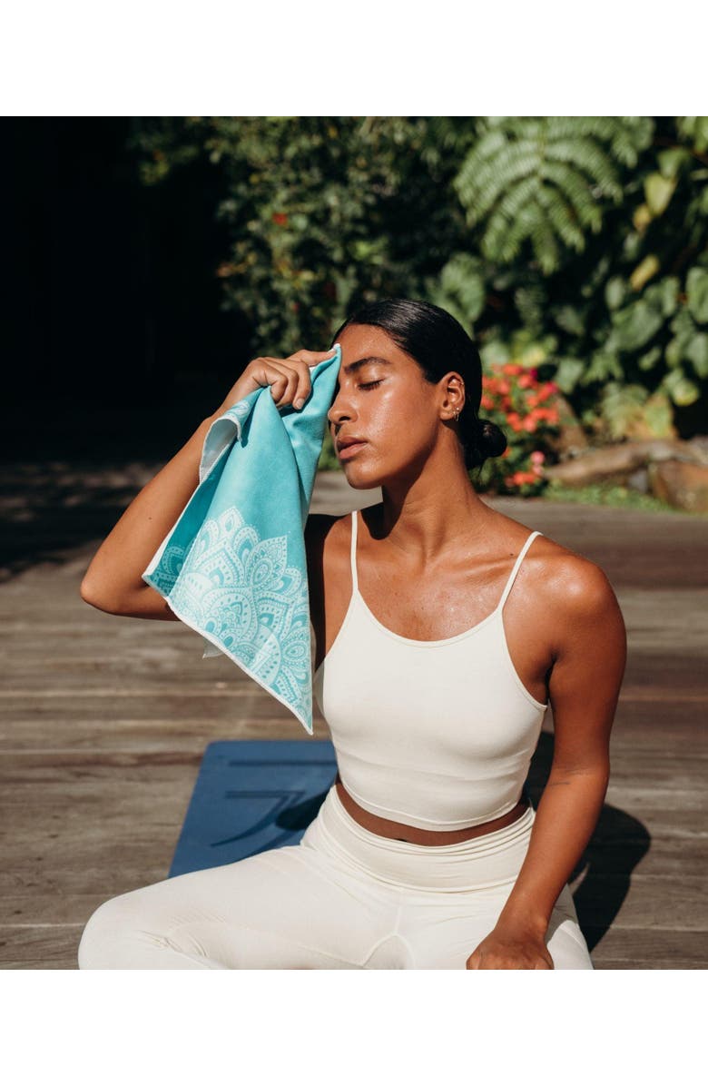 Yoga Design Lab Yoga Hand Towel, Alternate, color, Mandala Turquoise