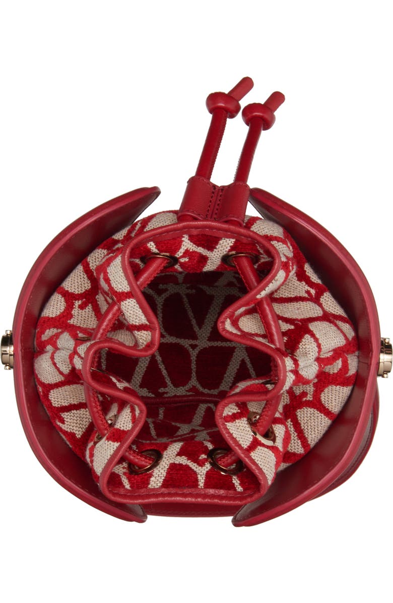 Valentino Garavani La Cinquième VLOGO Leather Bucket Bag, Alternate, color,
