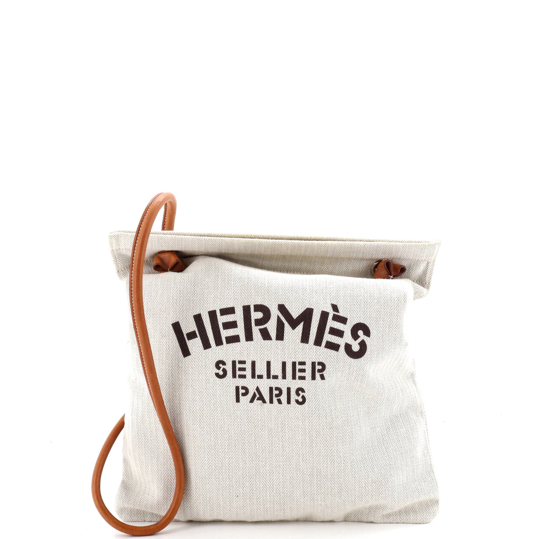 Pre-Owned Hermes Aline Bag Toile MM, Main, color, Ecru