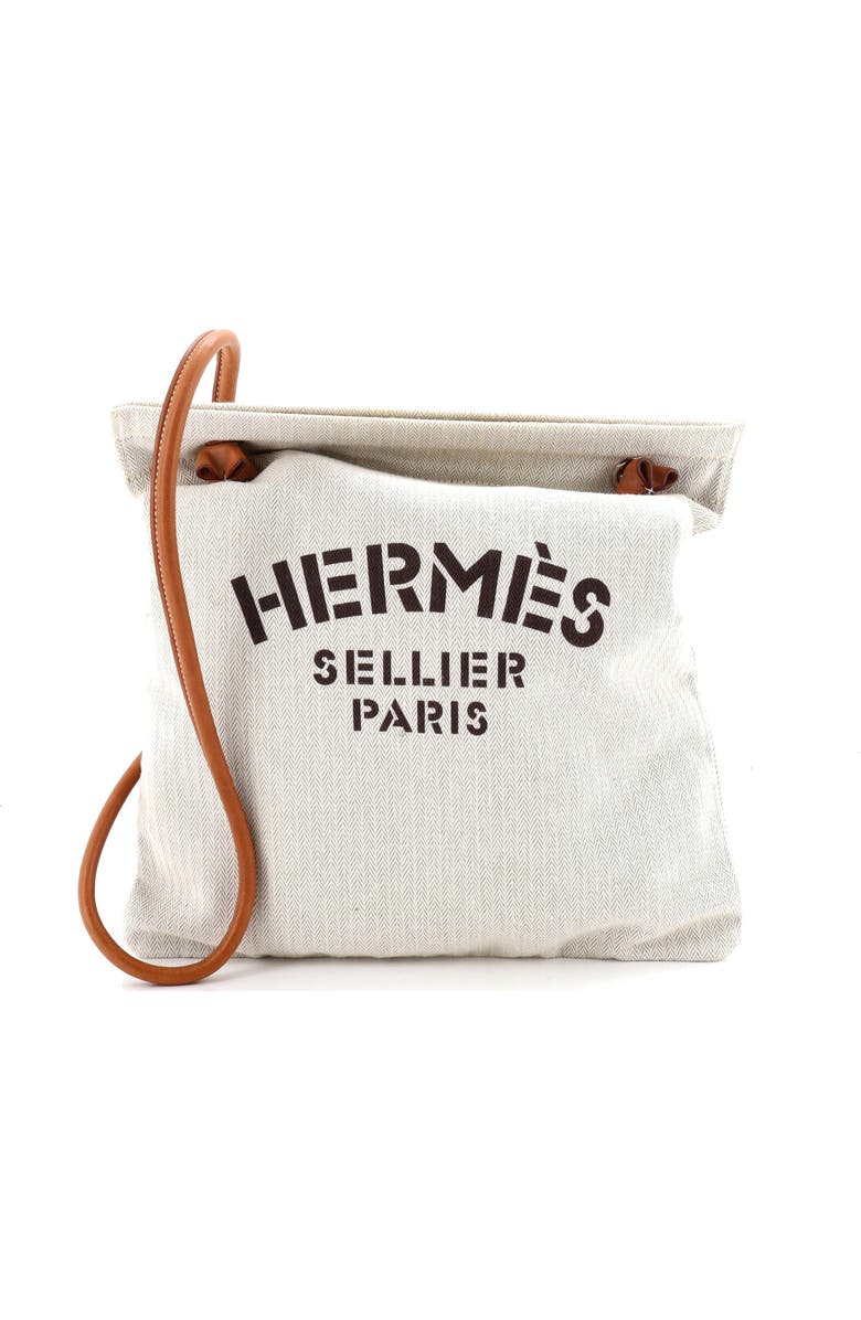 Pre-Owned Hermes Aline Bag Toile MM, Main, color, Ecru