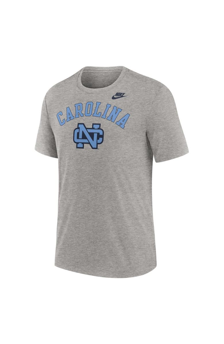 Nike Men's Nike Heather Gray North Carolina Tar Heels Legacy Arch Tri-Blend T-Shirt, Alternate, color, Heather Gray