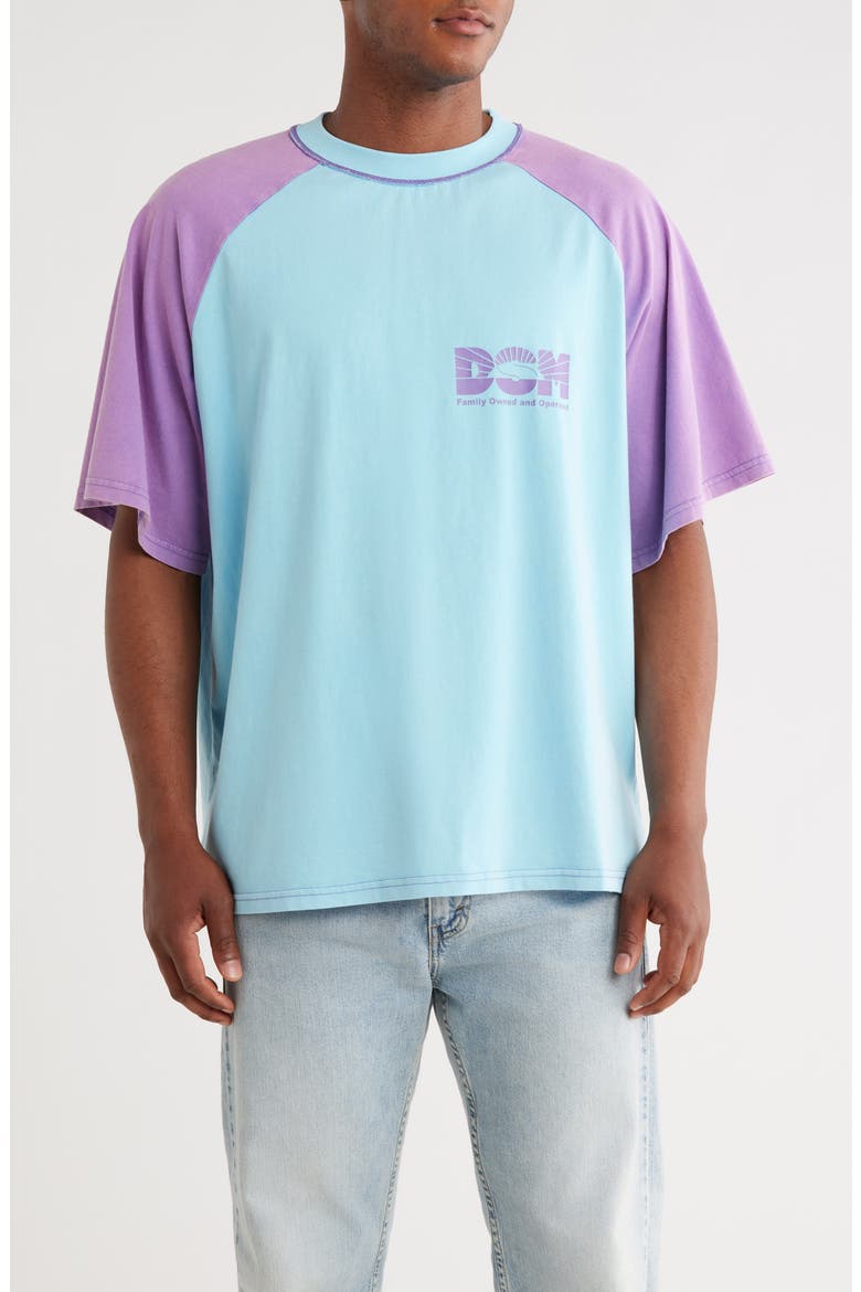 Family Business Cotton Graphic T-Shirt, Main, color, PURPLE/ BLUE