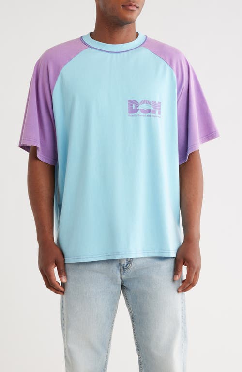 DIET STARTS MONDAY Family Business Cotton Graphic T-Shirt in Purple/Blue  product