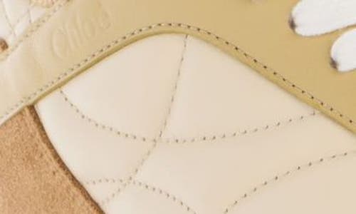 Chloé Lace-up Sneakers In Light Ochre