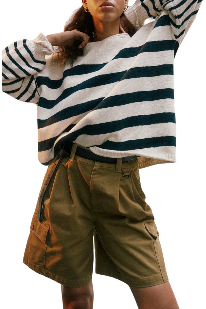 Conway Mixed Stripe Pullover, Alternate, color, ANTIQUE CREAM