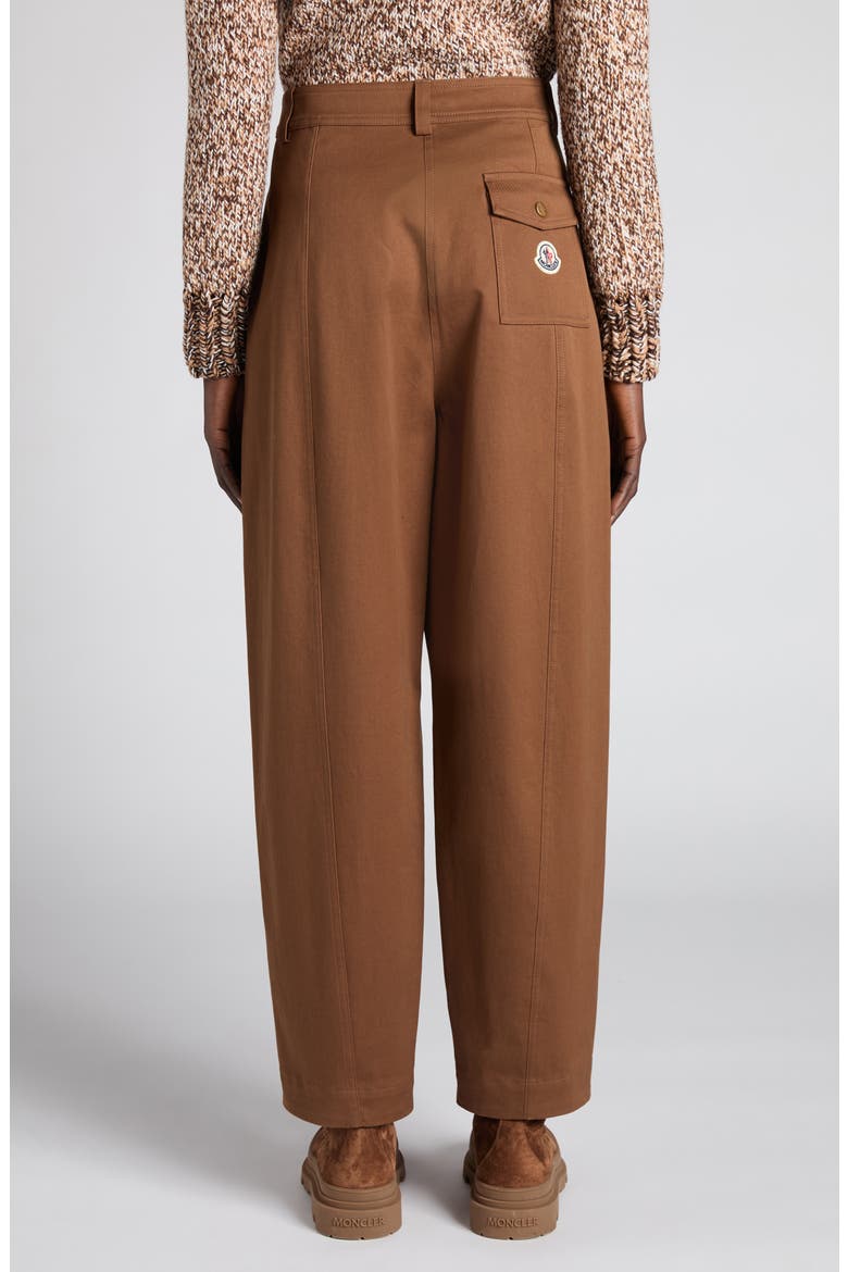 Stretch Cotton Twill Barrel Leg Ankle Trousers, Alternate, color, BURNT CARAMEL