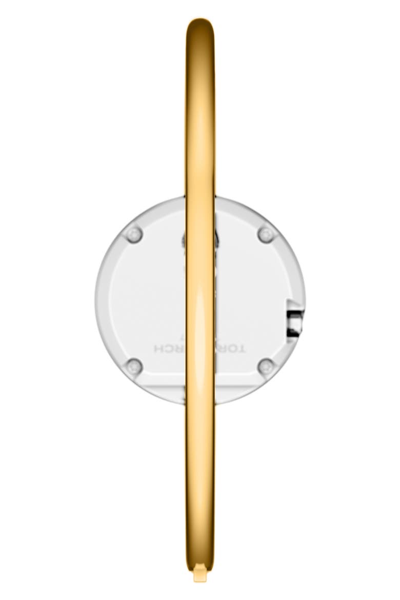 The Small Pierced Two-Tone Bangle Bracelet Watch, 30mm, Alternate, color, TWO TONE