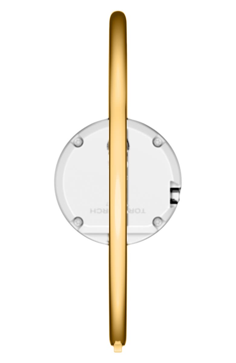 Tory Burch The Small Pierced Two-Tone Bangle Bracelet Watch, 30mm, Alternate, color, Two Tone