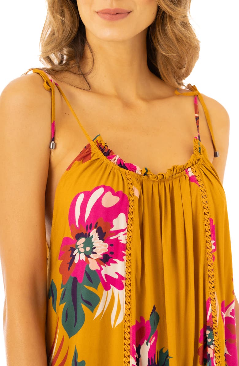 Maaji Romantic Buttercup Magnolia Cover-Up Dress, Alternate, color, 