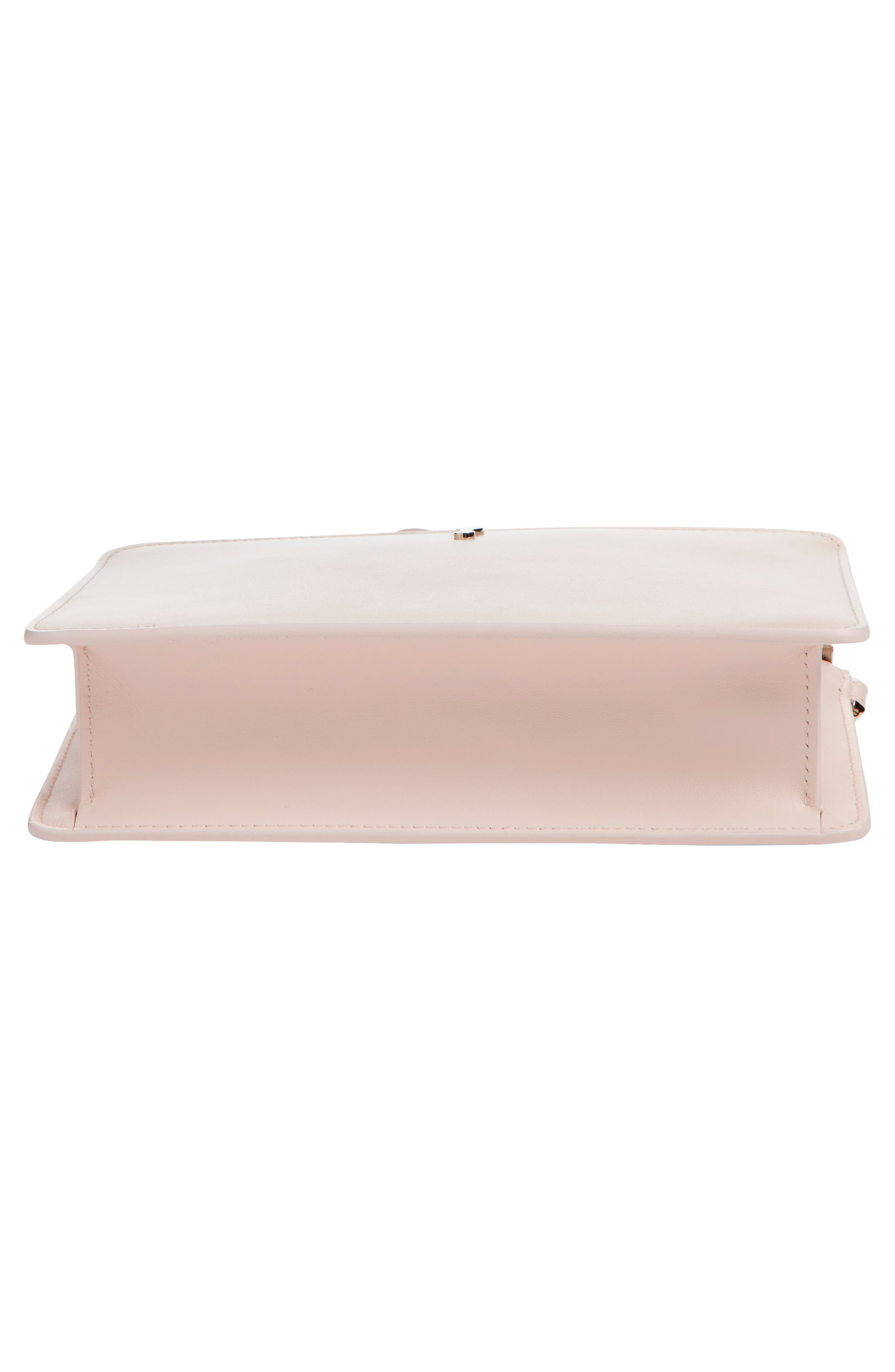 Small Bettina Leather Wristlet, Alternate, color, P648 POUPEE/ GOLD