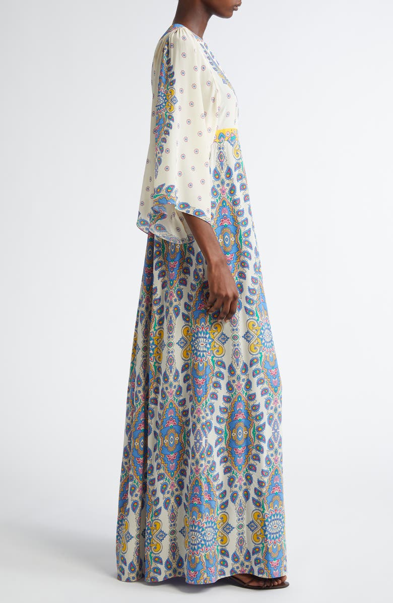 Etro Paisley Silk Maxi Dress, Alternate, color, 