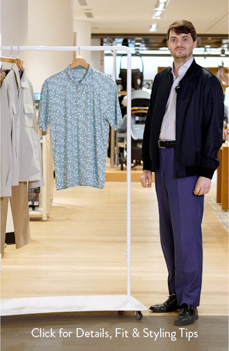 Breeze Floral Performance Golf Polo, sales video thumbnail