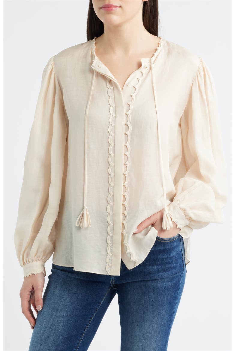 Harlow Balloon Sleeve Top, Alternate, color, ECRU
