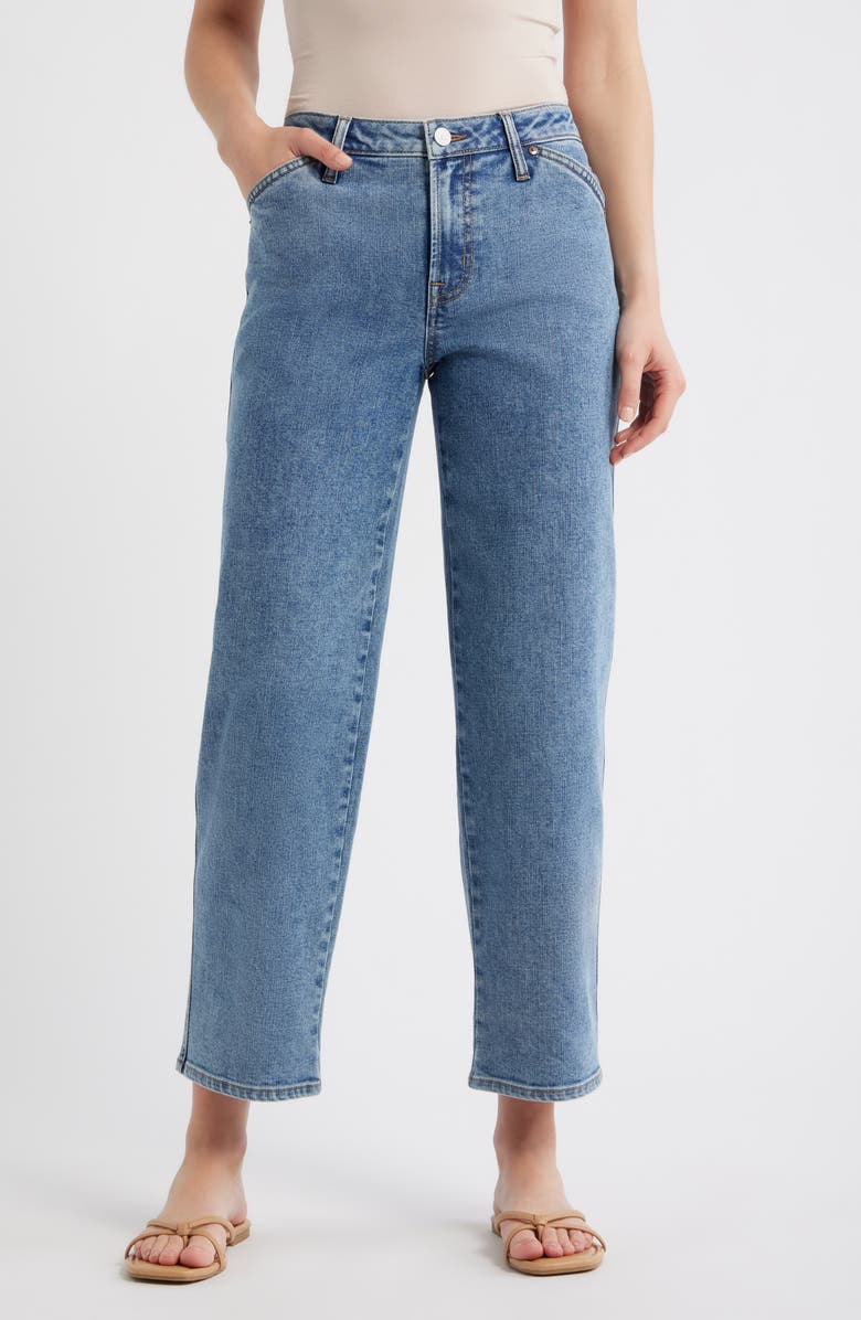 CITY BLUES Slant Pocket Ankle Straight Leg Jeans, Main, color, 