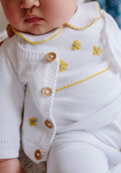 Little English Kids' Crochet Playsuit In Bee