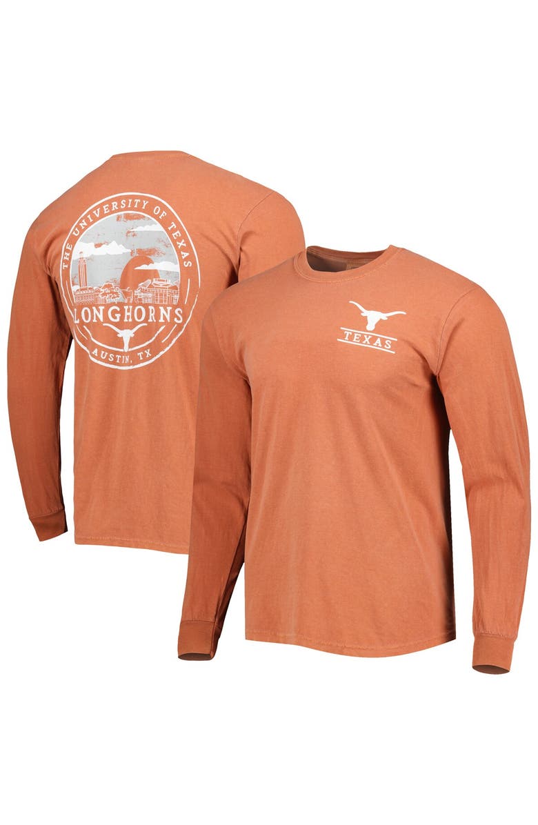 IMAGE ONE Men's Texas Orange Texas Longhorns Circle Campus Scene Long Sleeve T-Shirt, Main, color, Burnt Orange