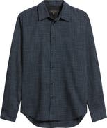 rag & bone Tomlin Crosshatch Cotton Button-Up Shirt