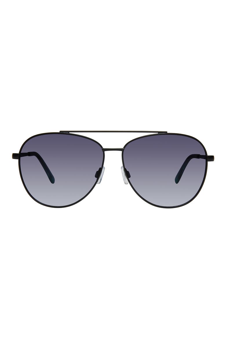61mm Aviator Sunglasses, Main, color, BLACK CRYSTAL GREEN/ SMOKE