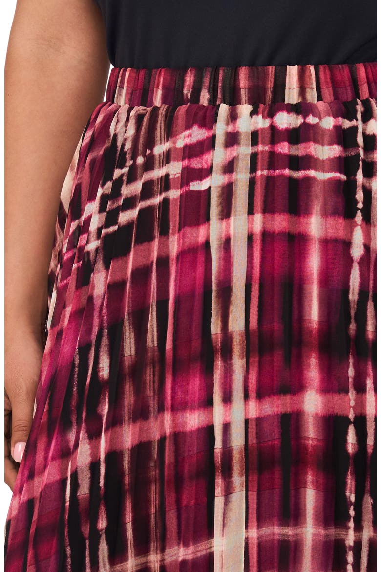 Pleated Georgette Skirt, Alternate, color, MAGENTA PURPLE