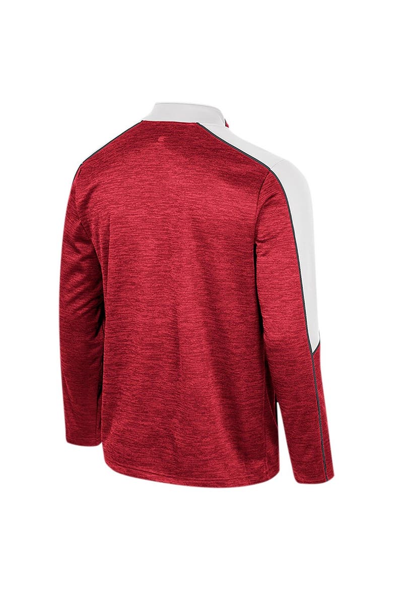 Men's Colosseum Cardinal Arkansas Razorbacks Marled Half-Zip Jacket, Alternate, color, Cardinal