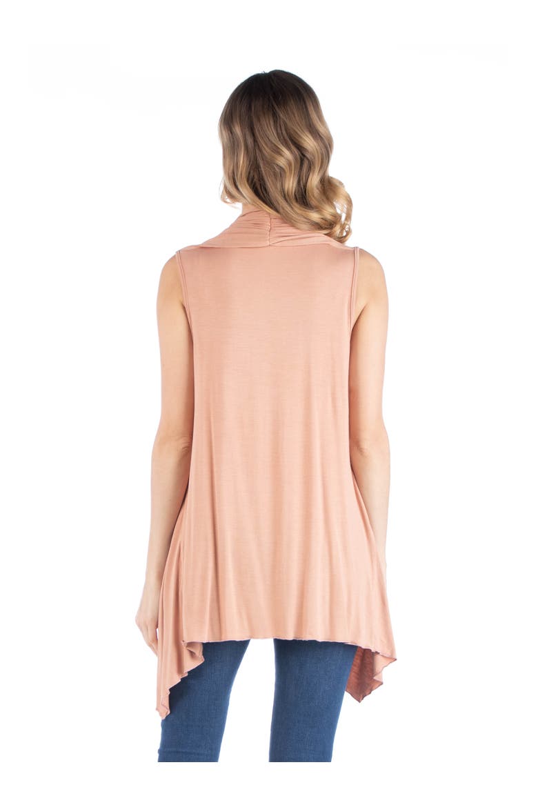 Maternity Draped Open Front Sleeveless Cardigan, Alternate, color, Nude