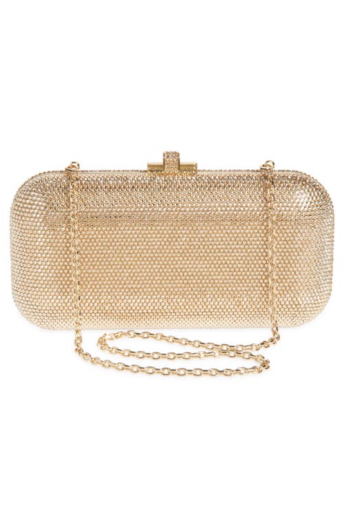 Judith Leiber Slide Crystal Embellished Clutch In Champagne Prosecco