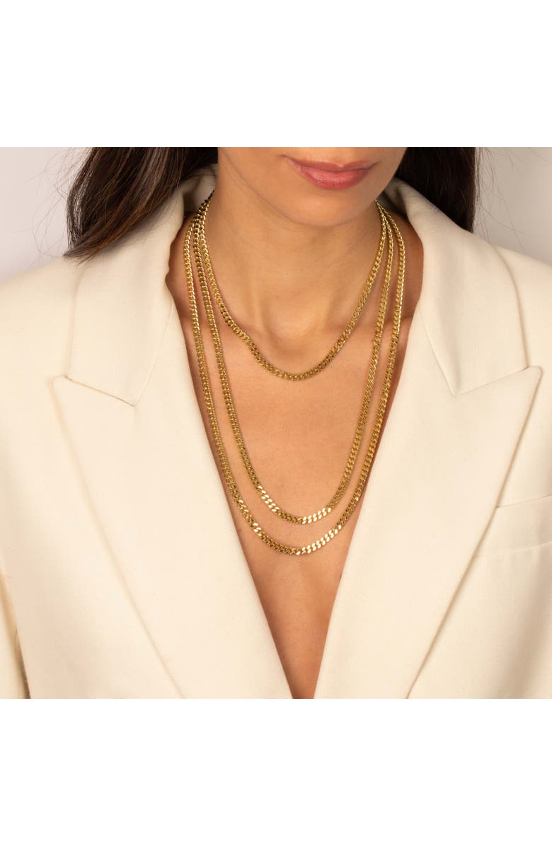 BY ADINA EDEN Chunky Cuban Chain Necklace, Alternate, color, Gold - 22 Inch