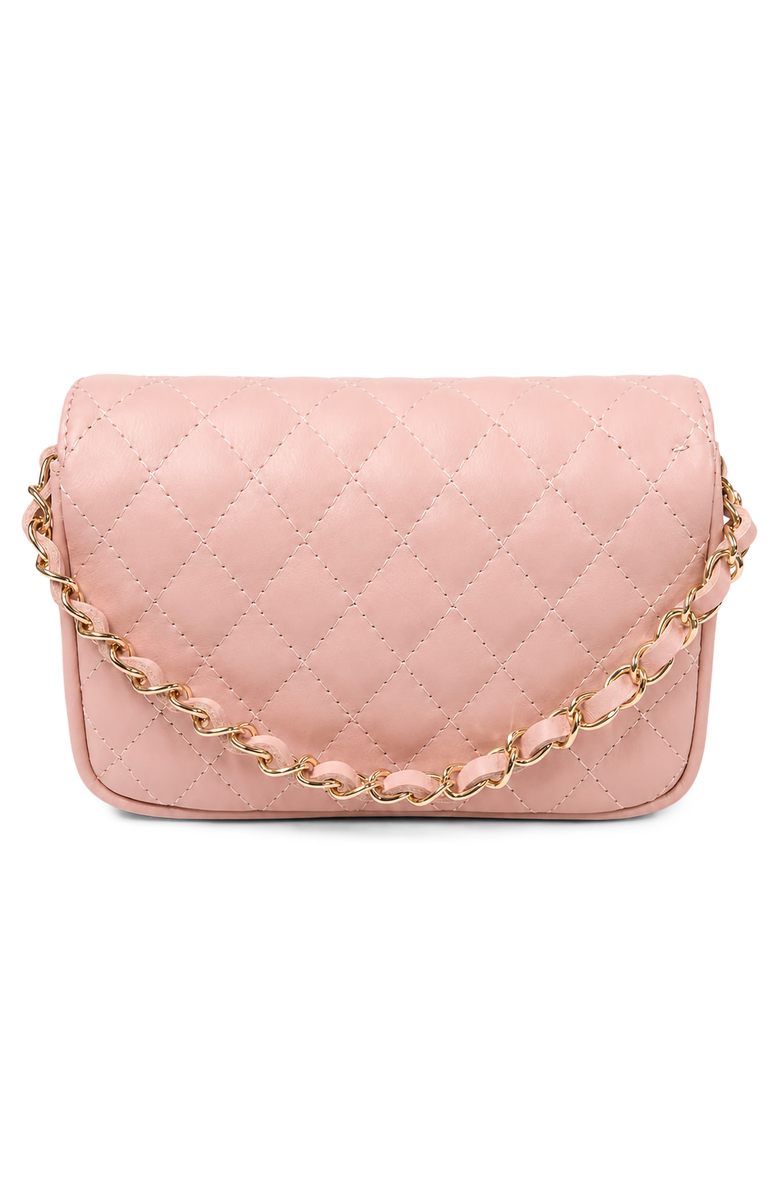 Quinn Quilted Leather Crossbody Bag, Alternate, color, PALE PINK