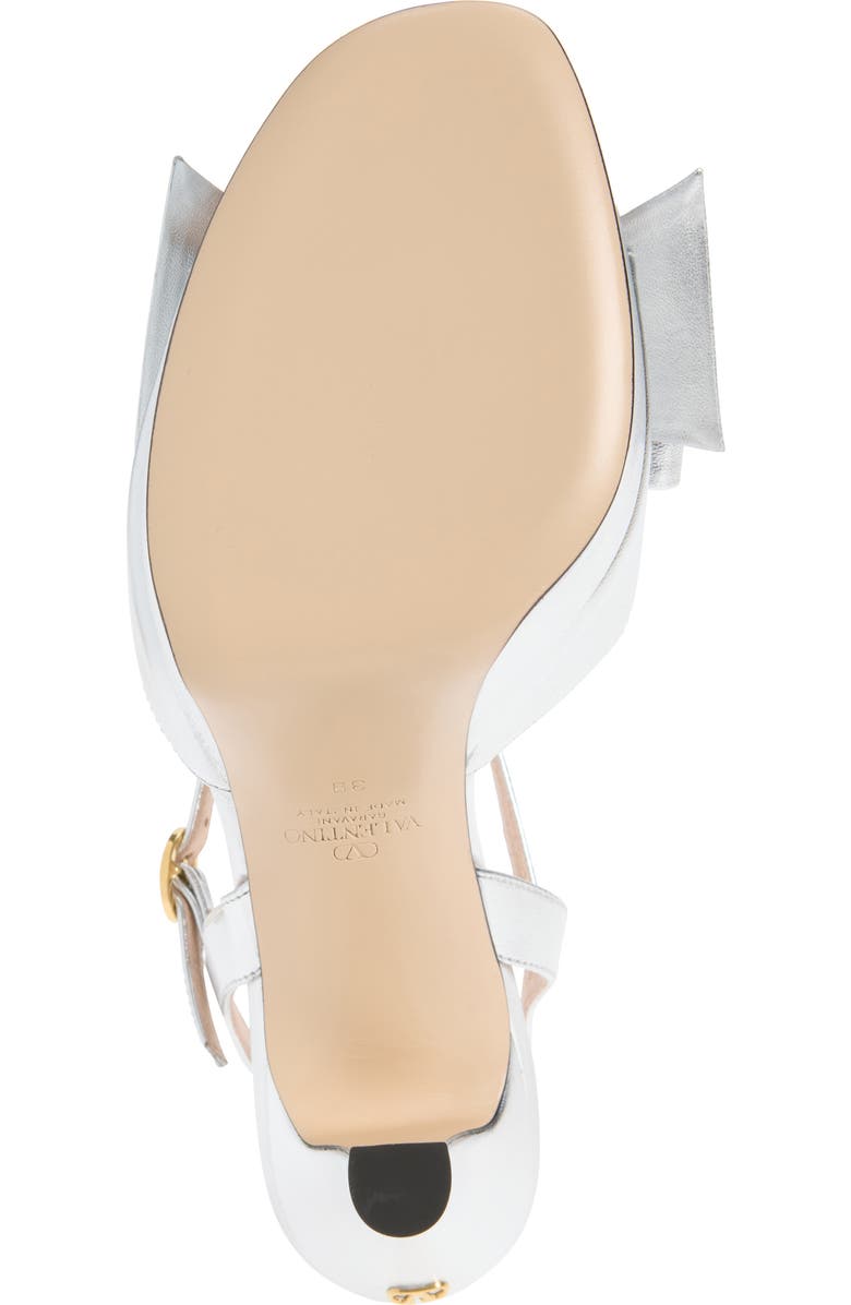 Valentino Bowow Platform Sandal, Alternate, color, Silver