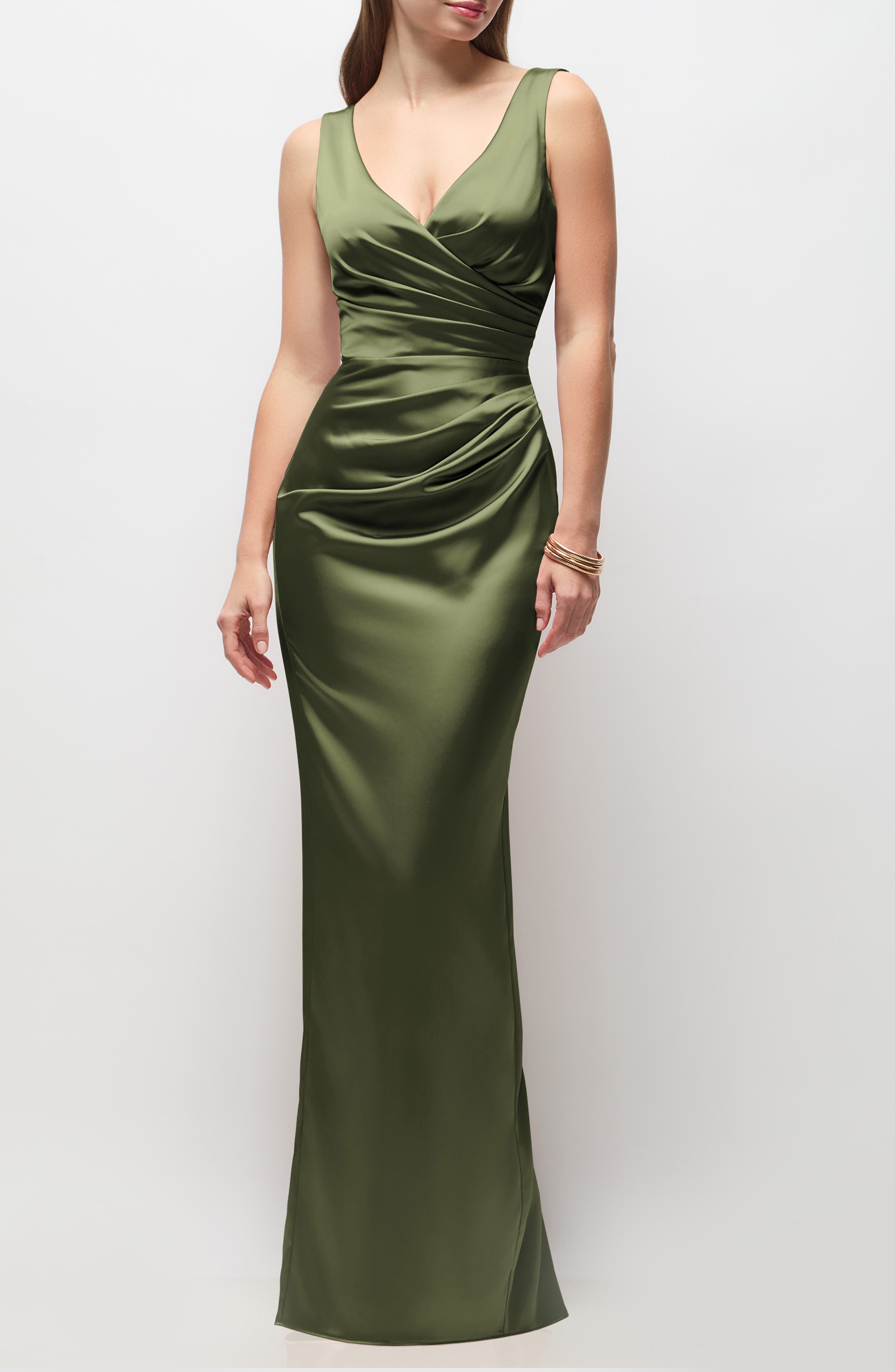 Valentina Stretch Charmeuse Column Gown