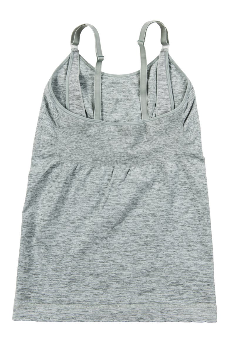 Seamless Maternity/Nursing Yoga Tank, Alternate, color, GRAPHITE MELANGE