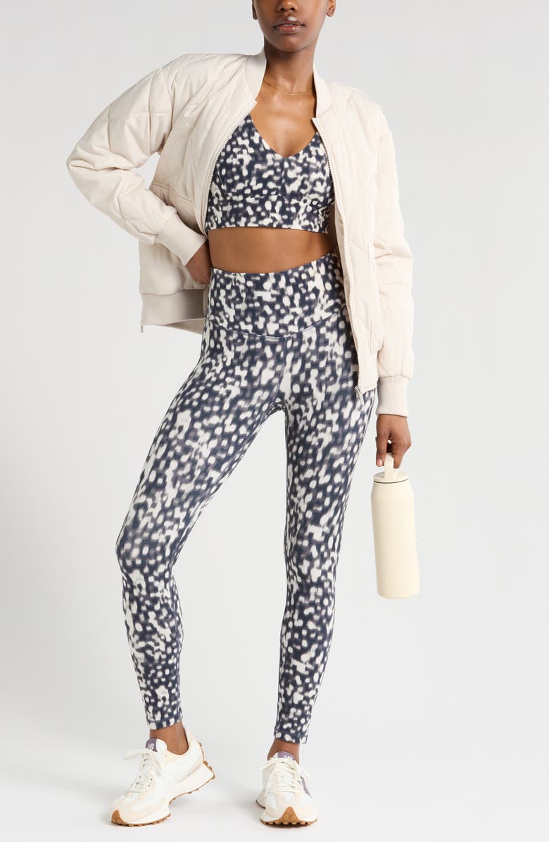 Zella Quilted Aviator Jacket, Alternate, color, Grey Moonbeam