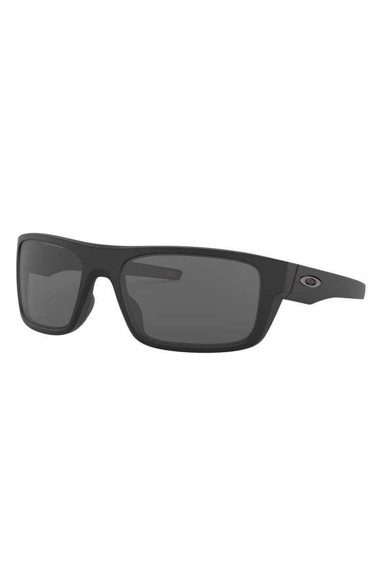 Oakley Drop Point<sup>™</sup> 61mm Rectangular Sunglasses, Alternate, color, Black